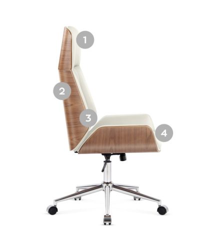 Mark Adler Boss 8.0 beige Prémiové šéfovské kreslo, pohodlné kancelárske kreslo, moderné riaditeľské kreslo, s opierkou hlavy a krku, umelá koža, béžová
