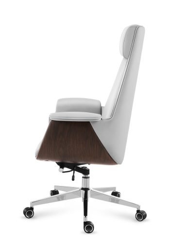 Mark Adler Boss 8.2 white Prémiové šéfovské kreslo, s opierkou hlavy a krku, umelá koža, biela