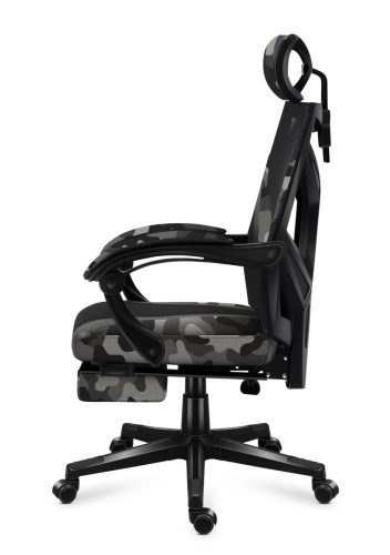 Huzaro Combat 5.0 herná stolička s ergonomickou opierkou na nohy, polohovateľné kreslo, Camo