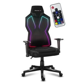   Huzaro combat 6.2 black rgb herná stolička, ergonomicky pohodlná, herná stolička, polohovateľné RGB, čierna.