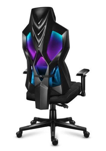 Huzaro combat 6.2 black rgb herná stolička, ergonomicky pohodlná, herná stolička, polohovateľné RGB, čierna.
