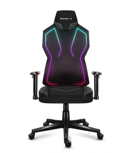 Huzaro combat 6.2 black rgb herná stolička, ergonomicky pohodlná, herná stolička, polohovateľné RGB, čierna.