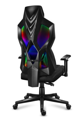 Huzaro combat 6.2 black rgb herná stolička, ergonomicky pohodlná, herná stolička, polohovateľné RGB, čierna.
