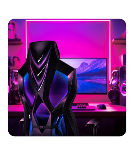 Huzaro combat 6.2 black rgb herná stolička, ergonomicky pohodlná, herná stolička, polohovateľné RGB, čierna.