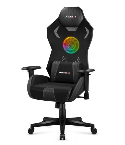 Herná stolička, Led RGB osvetlenie a vstavaný ventilátor, čierna