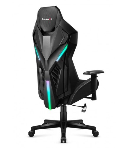 Herná stolička, Led RGB osvetlenie a vstavaný ventilátor, čierna