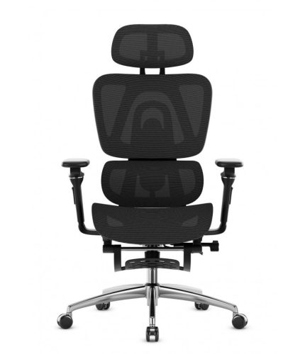 Mark Adler Premium Ergonomická pohodlná kancelárska stolička, nastaviteľná výška, opierka nôh, čierna