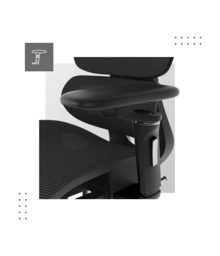 Mark Adler Premium Ergonomická pohodlná kancelárska stolička, nastaviteľná výška, opierka nôh, čierna