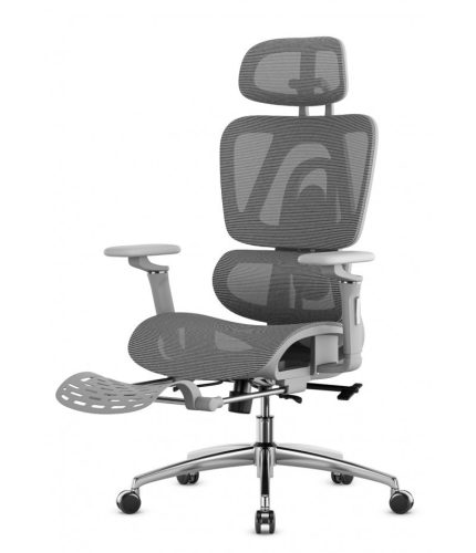 Mark Adler Expert Premium ergonomická pohodlná kancelárska stolička, nastaviteľná výška, opierka nôh, šedá