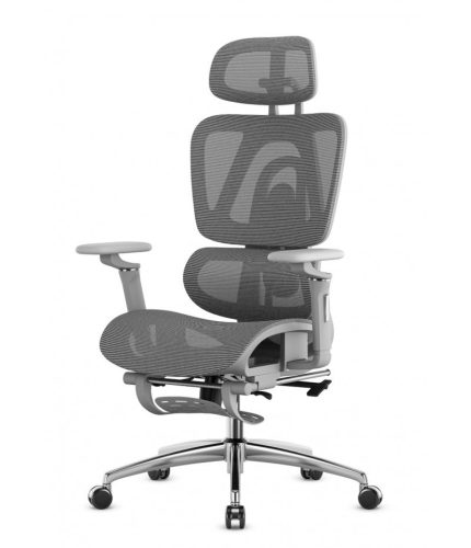 Mark Adler Expert Premium ergonomická pohodlná kancelárska stolička, nastaviteľná výška, opierka nôh, šedá