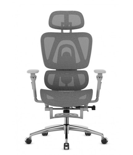 Mark Adler Expert Premium ergonomická pohodlná kancelárska stolička, nastaviteľná výška, opierka nôh, šedá
