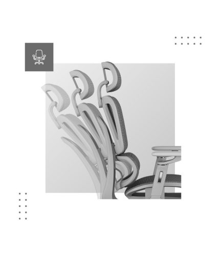 Mark Adler Expert Premium ergonomická pohodlná kancelárska stolička, nastaviteľná výška, opierka nôh, šedá