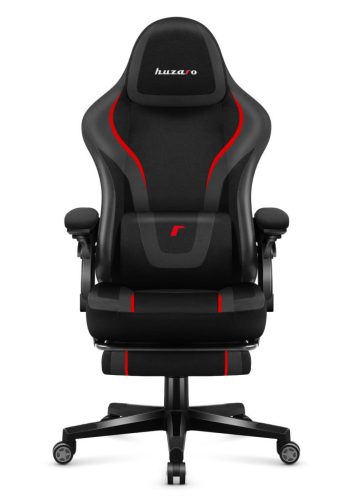 Huzaro Force 4.6 carbon hráčska stolička, látka, opierka nôh, polohovateľná, polohovateľná opierka hlavy, čierna