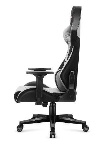 Huzaro Force 7.6 grey hráčska stolička herné kreslo ležadlo, látka, bedrová opierka, opierka hlavy, tvarovaná pamäťová pena, šedá.