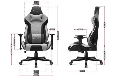 Huzaro Force 7.6 grey hráčska stolička herné kreslo ležadlo, látka, bedrová opierka, opierka hlavy, tvarovaná pamäťová pena, šedá.