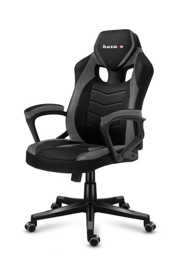Huzaro Force 2.5 grey mesh hráčska stolička, pohodlná, herná stolička, otočná stolička, kreslo, čalúnený sedák, čierna šedá.
