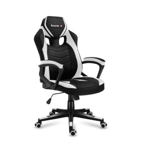   Huzaro Force 2.5 white hráčska stolička otočná stolička, kreslo, polstrovaný sedák, biela.