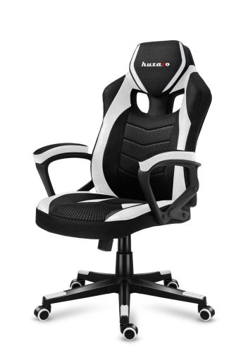 Huzaro Force 2.5 white hráčska stolička otočná stolička, kreslo, polstrovaný sedák, biela.