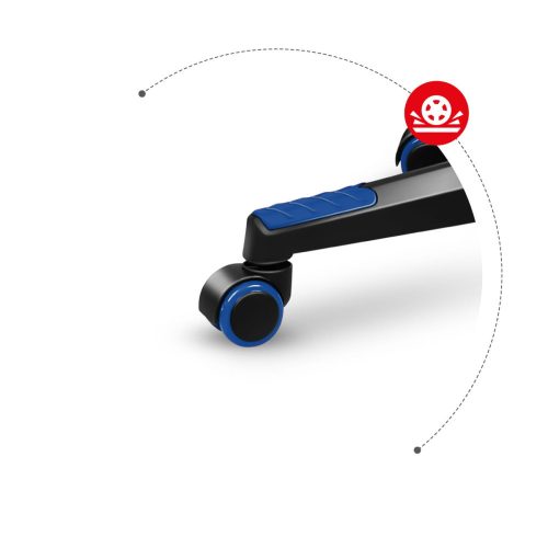 Huzaro Force 2.5 blue mesh herná stolička, otočná stolička kreslo čalúnený sedák čiernej a modrej.