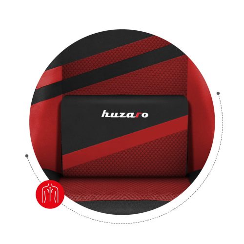 Huzaro Force 4.4 red mesh hráčska stolička, profesionálna herná stolička, oceľ, látkový materiál, vankúšik pod krk, červená