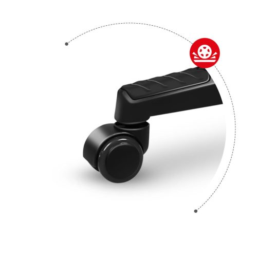 Huzaro Force 4.4 carbon herné stolička, profesionálna herná stolička, oceľ, látkový materiál, vankúš na krk, vankúš na hlavu, čierna.