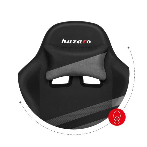 Huzaro hráčska stolička, Force 4.4-grey mash profesionálna herná stolička, oceľ, látkový materiál, podhlavník, podhlavník, šedá.