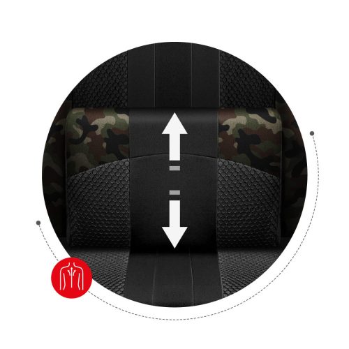 Huzaro Force 4.7 camo mesh hráčska stolička s opierkou nôh, profesionálna herná stolička, oceľ, materiál látka, vankúš na krk, vankúš na hlavu, čierna.