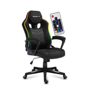   Huzaro Force 2.5 rgb mesh hráčska stolička je pohodlná, herná stolička, otočná stolička, kreslo RBB, polstrovaný sedák, čierna.