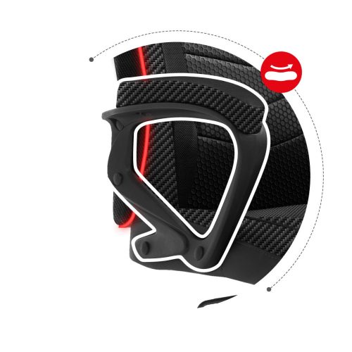 Huzaro Force 2.5 rgb mesh hráčska stolička je pohodlná, herná stolička, otočná stolička, kreslo RBB, polstrovaný sedák, čierna.