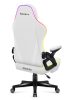Hráčska stolička Huzaro Force 4.6rgb white mesh, opierka nôh, polohovateľná, polohovateľná opierka hlavy, biela