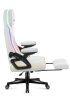 Hráčska stolička Huzaro Force 4.6rgb white mesh, opierka nôh, polohovateľná, polohovateľná opierka hlavy, biela