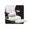 Hráčska stolička Huzaro Force 4.6rgb white mesh, opierka nôh, polohovateľná, polohovateľná opierka hlavy, biela