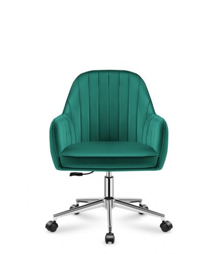Mark Adler Future Moderná kancelárska stolička, s mäkkou špongiou, pohodlná stolička, zamatová, zelená