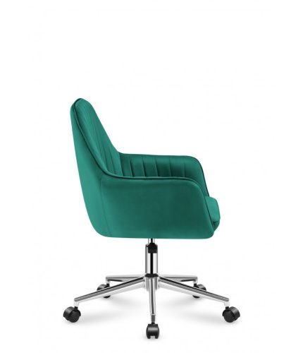 Mark Adler Future Moderná kancelárska stolička, s mäkkou špongiou, pohodlná stolička, zamatová, zelená
