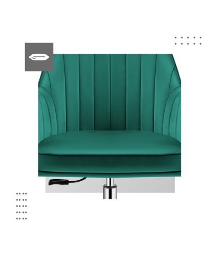 Mark Adler Future Moderná kancelárska stolička, s mäkkou špongiou, pohodlná stolička, zamatová, zelená