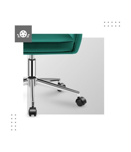 Mark Adler Future Moderná kancelárska stolička, s mäkkou špongiou, pohodlná stolička, zamatová, zelená