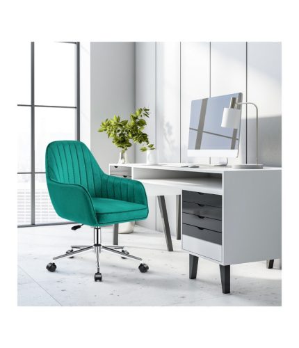 Mark Adler Future Moderná kancelárska stolička, s mäkkou špongiou, pohodlná stolička, zamatová, zelená
