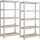 Songmics Regál s policami, s nosnosťou 175 kg na policu, strieborná, hnedá 180x90x40cm