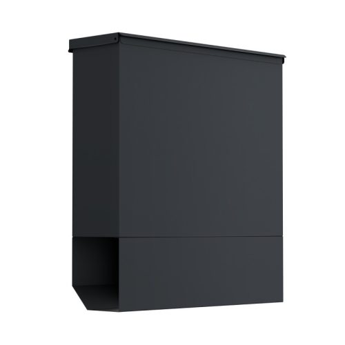 Greman  Vonkajšia poštová schránka, 33,5x30,5 cm, pozinkovaná oceľ, uzamykateľná, strieborná, plocha na noviny, grafit