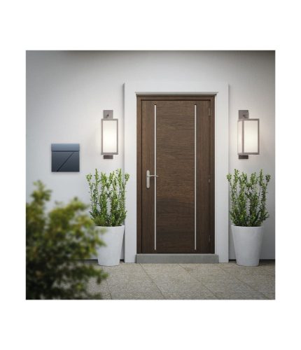 Mark Adler Moderná, odolná voči poveternostným vplyvom, vonkajšia poštová schránka, 37x37x10,5 cm, pozinkovaná oceľ, uzamykateľná, antracit, priestor na noviny