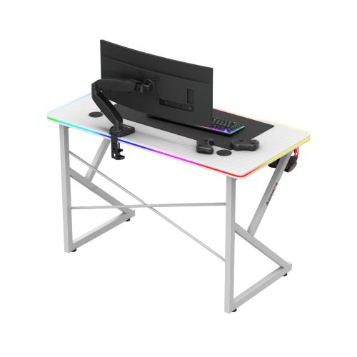 Herný stôl Huzaro Hero 1.7 rgb white, písací stôl RGB 120 X 60 Cm biely