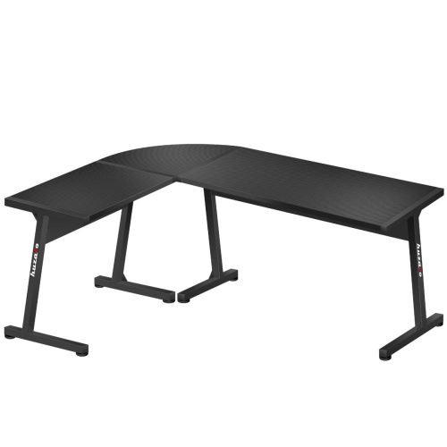 Herný rohový stôl Huzaro Hero 6.0 black, písací stôl čierny