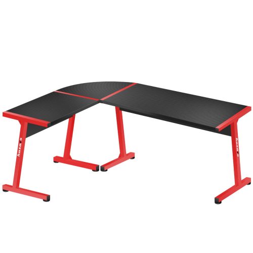 Herný rohový stôl Huzaro Hero 6.0 red, písací stôl červený