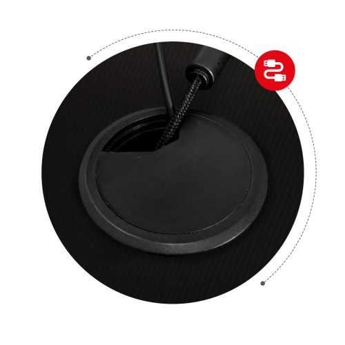 Herný rohový stôl Huzaro Hero 7.0 black, písací stôl, držiak na pohár čierny