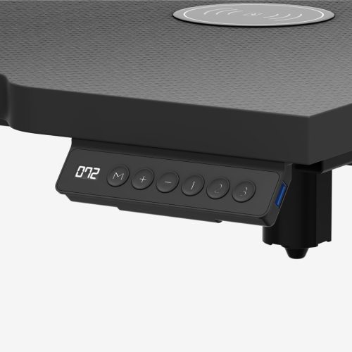 Huzaro Hero 8.7 gamer výškovo nastaviteľná elektrická stolová indukčná bezdrôtová rýchlonabíjačka, 10W RGB čierna