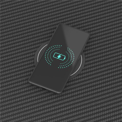 Huzaro Hero 8.7 gamer výškovo nastaviteľná elektrická stolová indukčná bezdrôtová rýchlonabíjačka, 10W RGB čierna