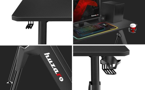 Herný stolný Huzaro Hero 2.8 black počítačový stolík čierny