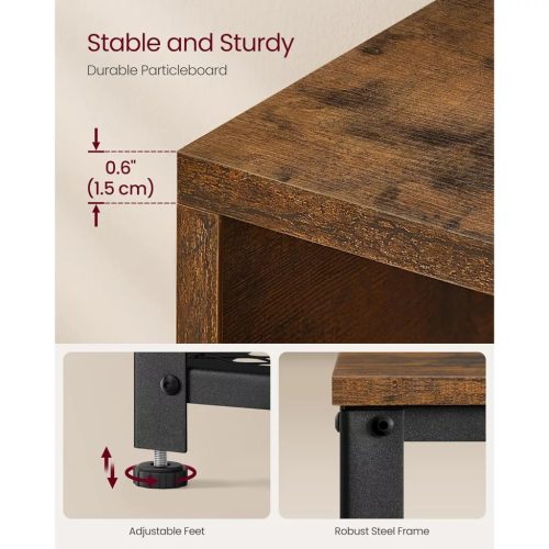 Lavica na topánky + nástenný vešiak na oblečenie, rustikálna hnedá