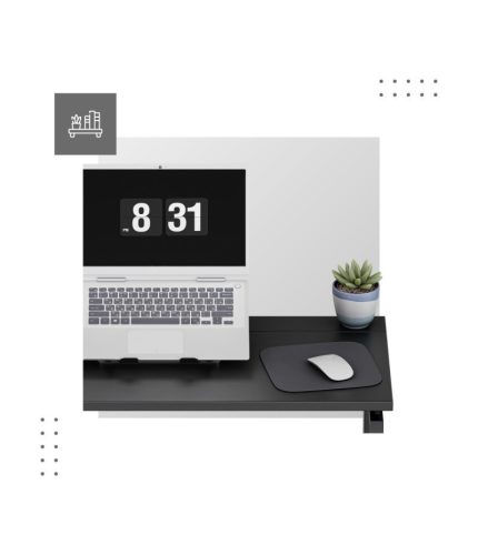 Mark Adler Leader 1.5 black Skladací kancelársky počítačový stôl, čierny