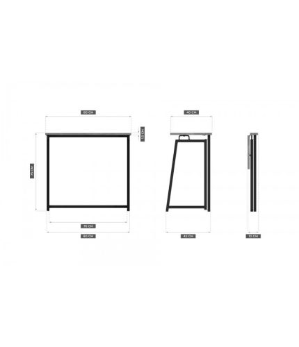 Mark Adler Leader 1.5 grey Skladací kancelársky počítačový stôl, sivý